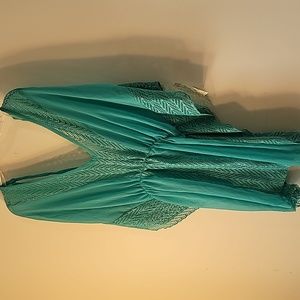 Swimwear Cover-Up Teal Lace